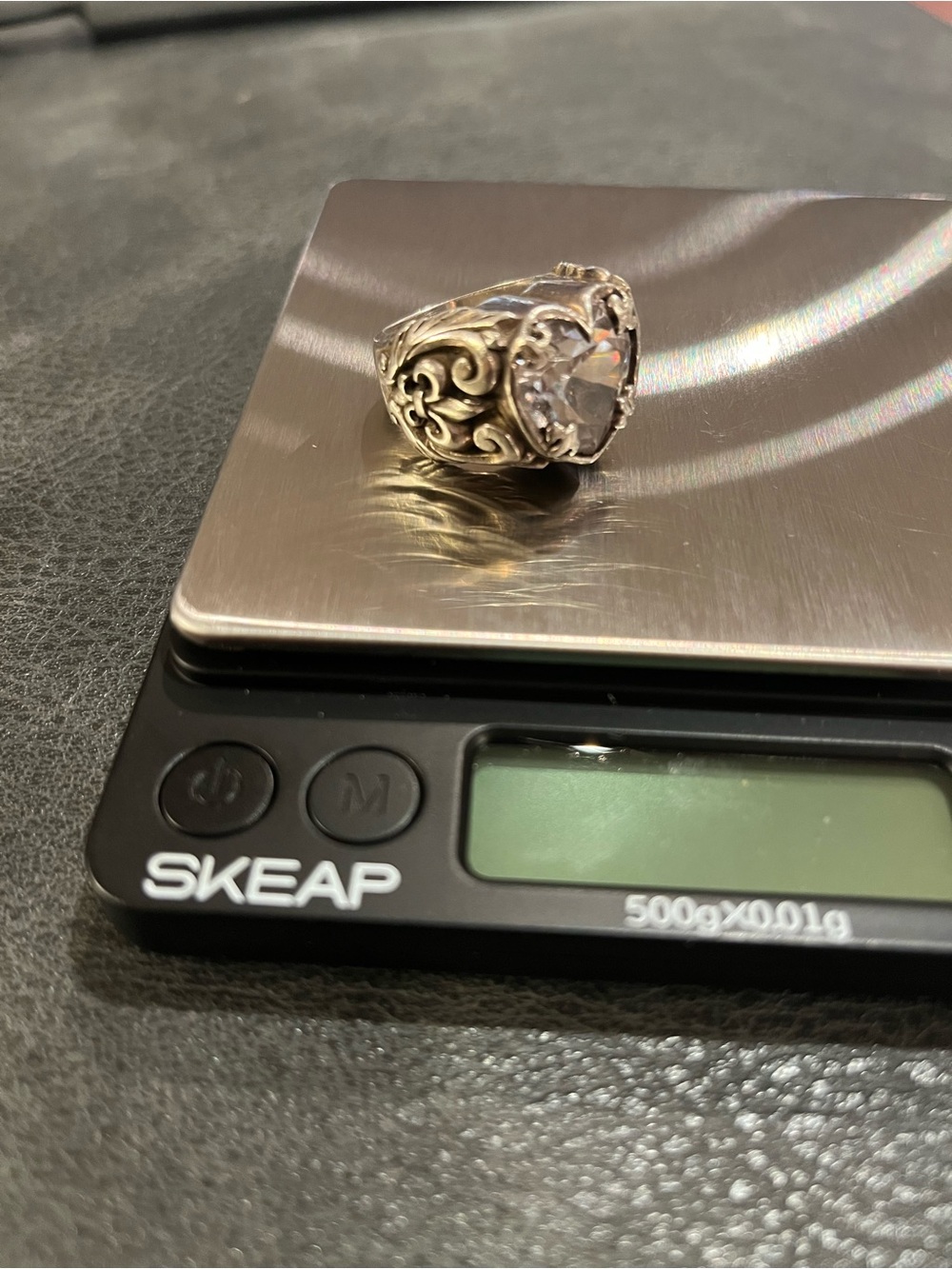 King Queen Baby Studio 925 Silver CZ Heart Ring. - Picture 13 of 13
